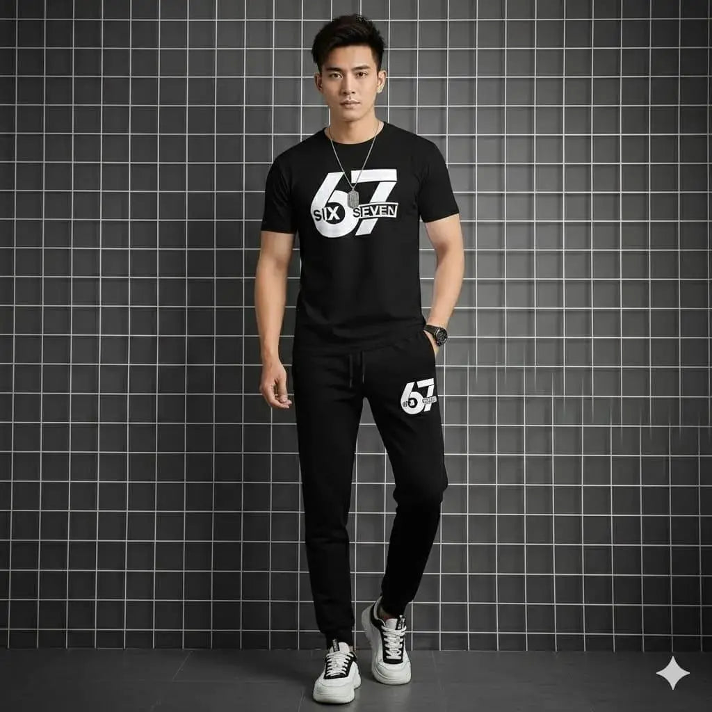 2 Pcs Men's Dri Fit Printed Track Suit
