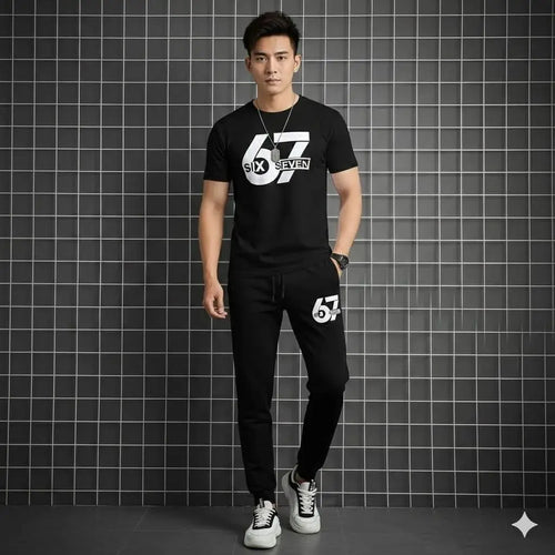 2 Pcs Men's Dri Fit Printed Track Suit