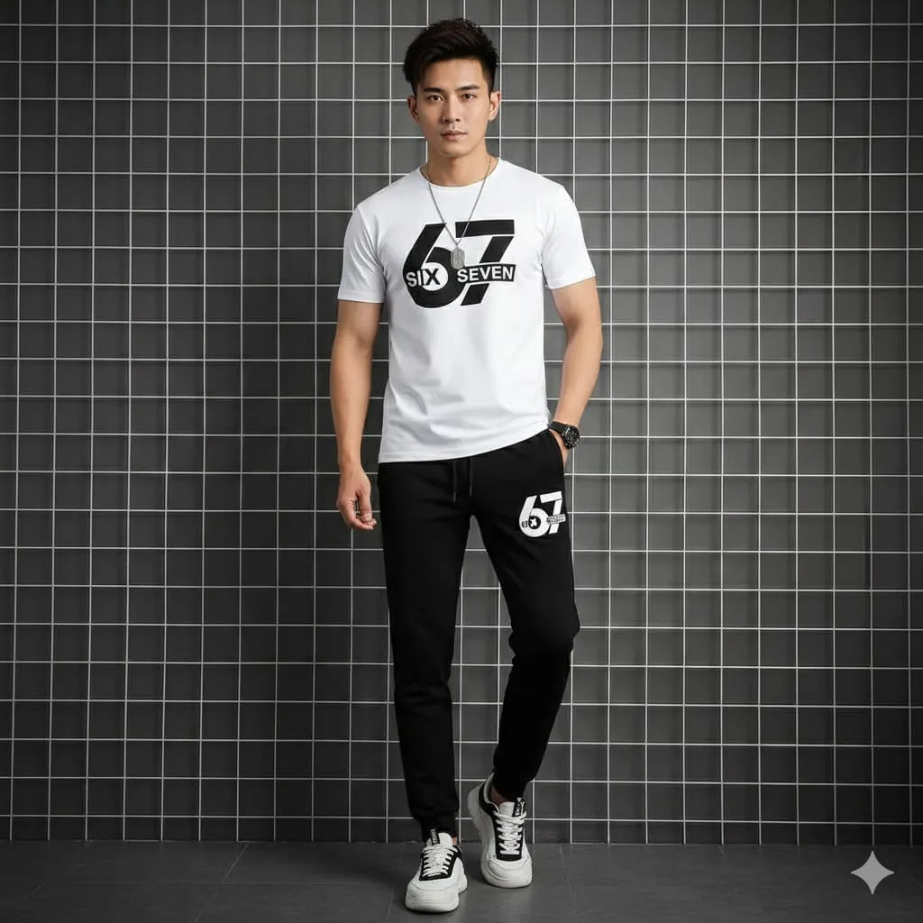 2 Pcs Men's Dri Fit Printed Track Suit