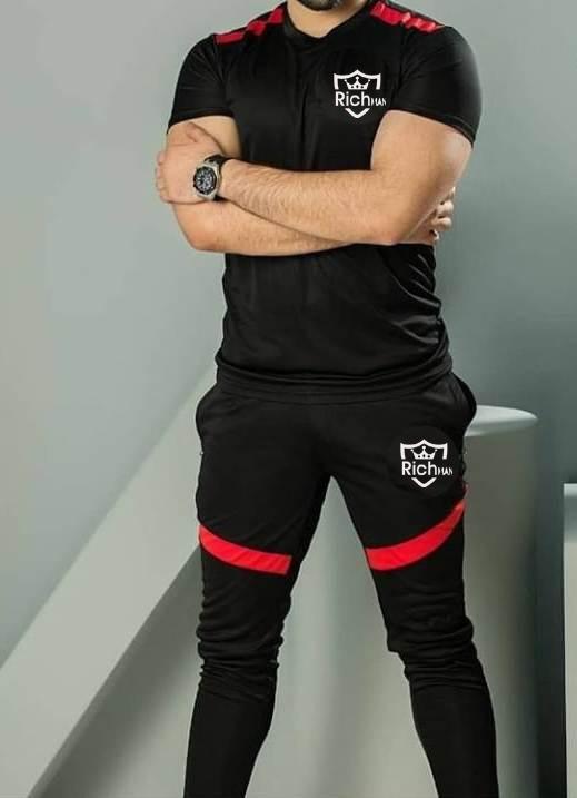 Men’s Printed Sports Track Suit – Polyester Slim Fit | 6 Sizes