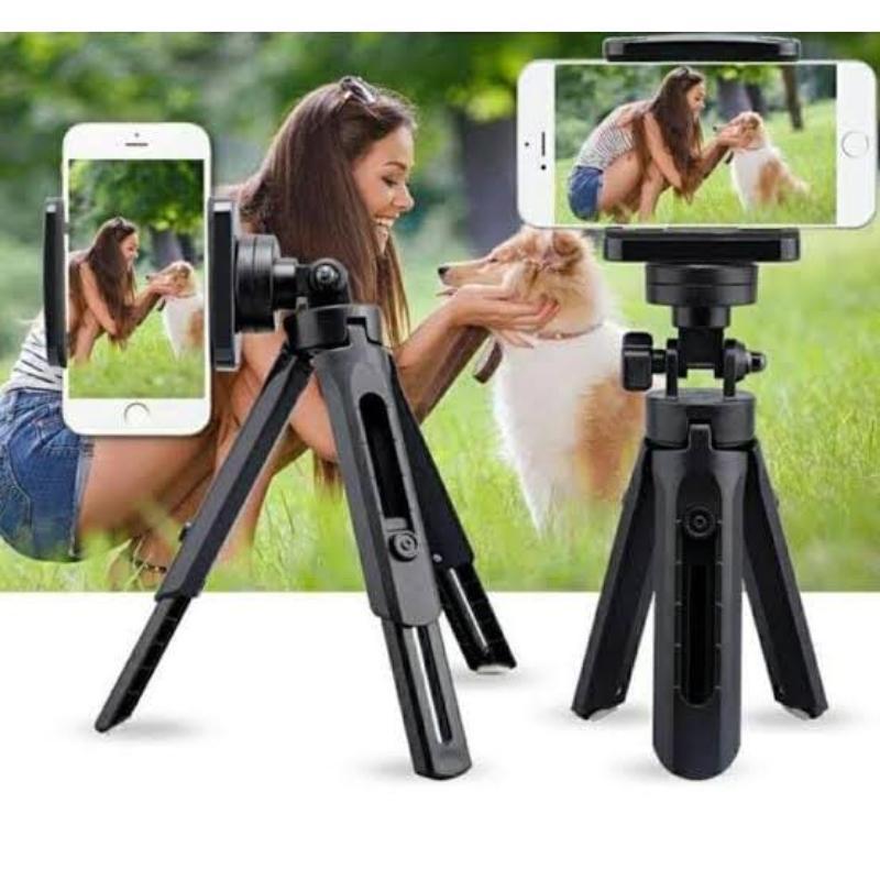 Mobile Phone Stand Black Adjustable Tripod for Outdoor Use