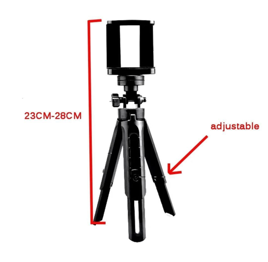 Mobile Phone Stand Black Adjustable Tripod for Outdoor Use