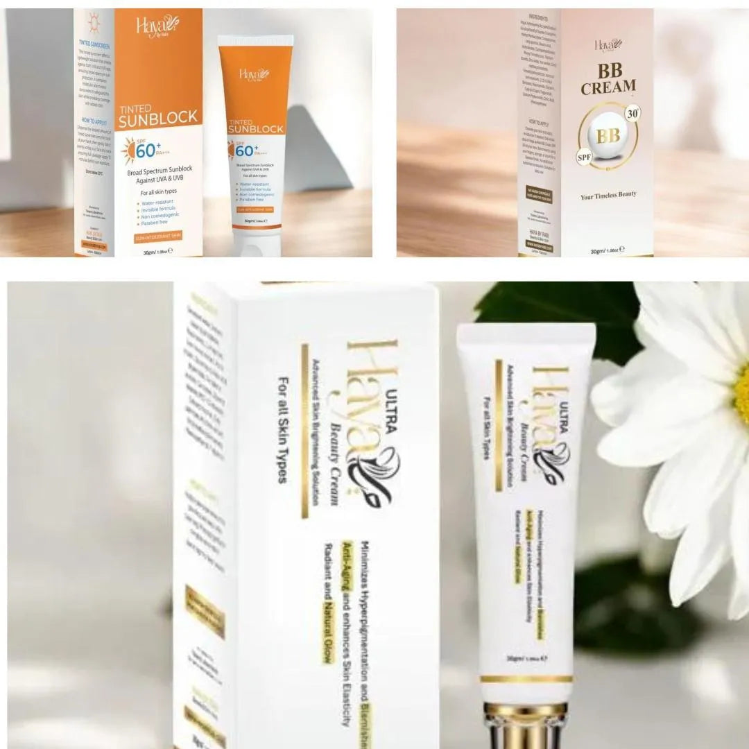 3-in-1 Whitening BB Cream Sunblock Set for All Skin Types