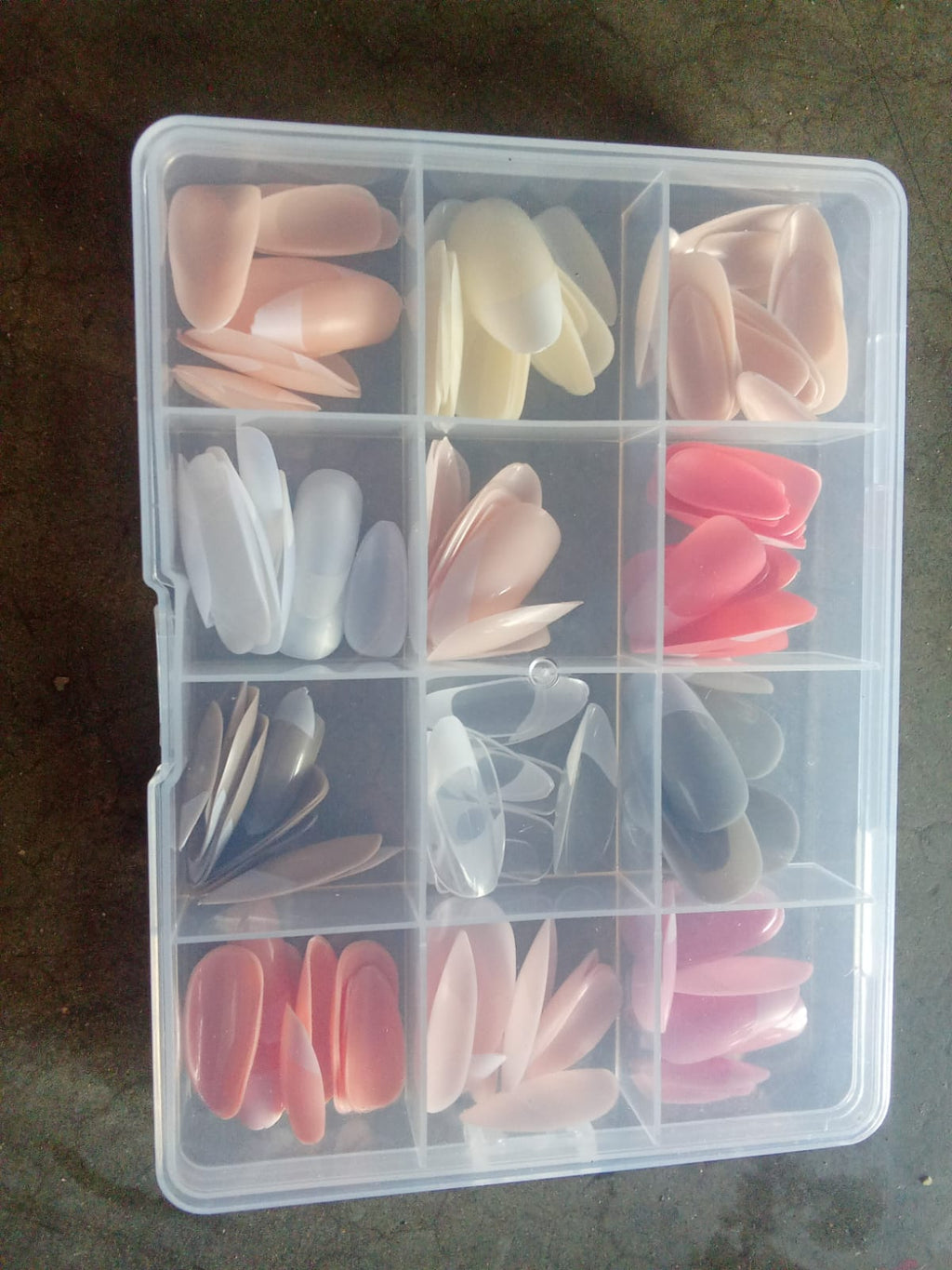 French Tip Nails 144 Pcs Nude Shades Boxed