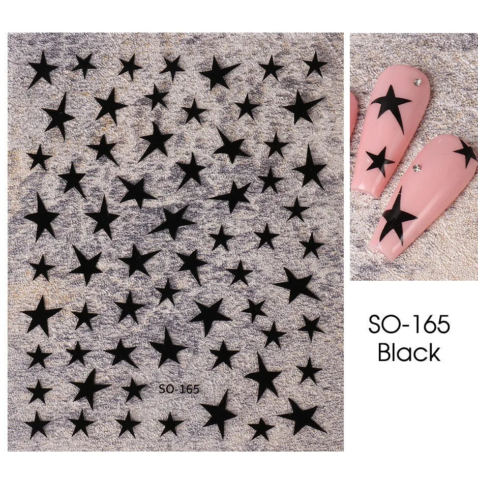 New Water Stickers for Nails Summer Nail Set of Sticker Inscriptions Manicure Sliders Nail Decoration Ribbon Sticker ZJT05