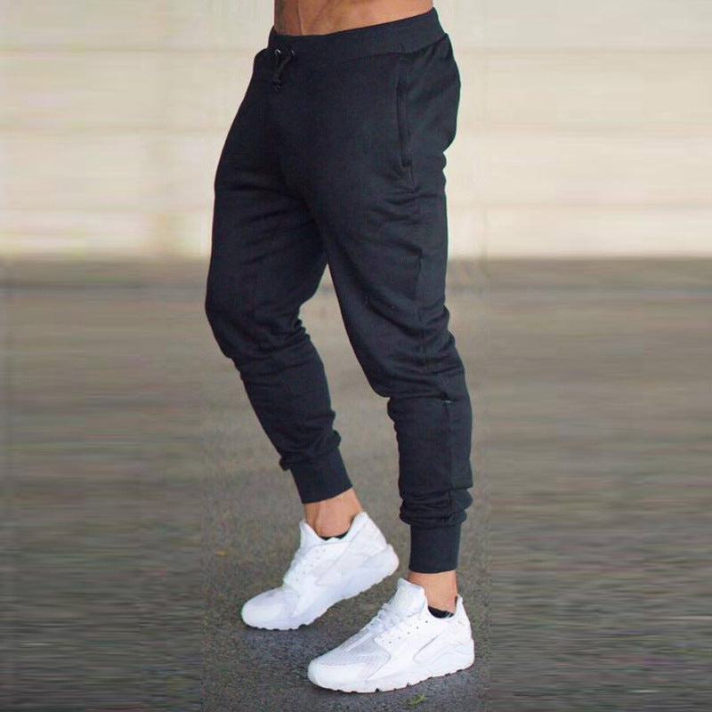 Men Slim Fit Grey Sports Pants for Running Training
