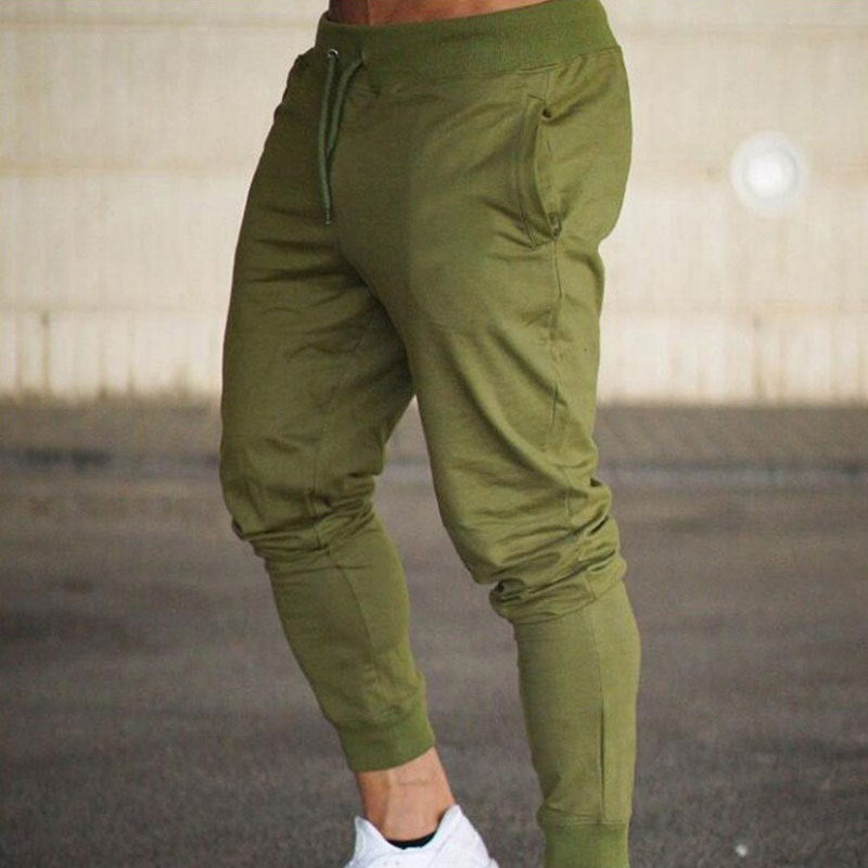 Men Slim Fit Grey Sports Pants for Running Training