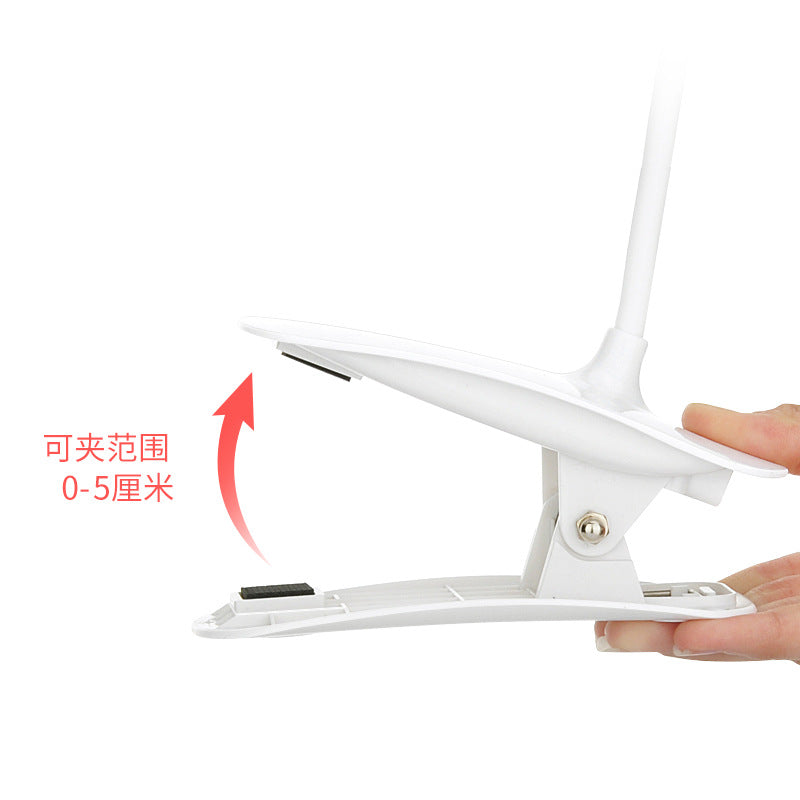 Clip-on Desk Lamp Rechargeable Adjustable Brightness
