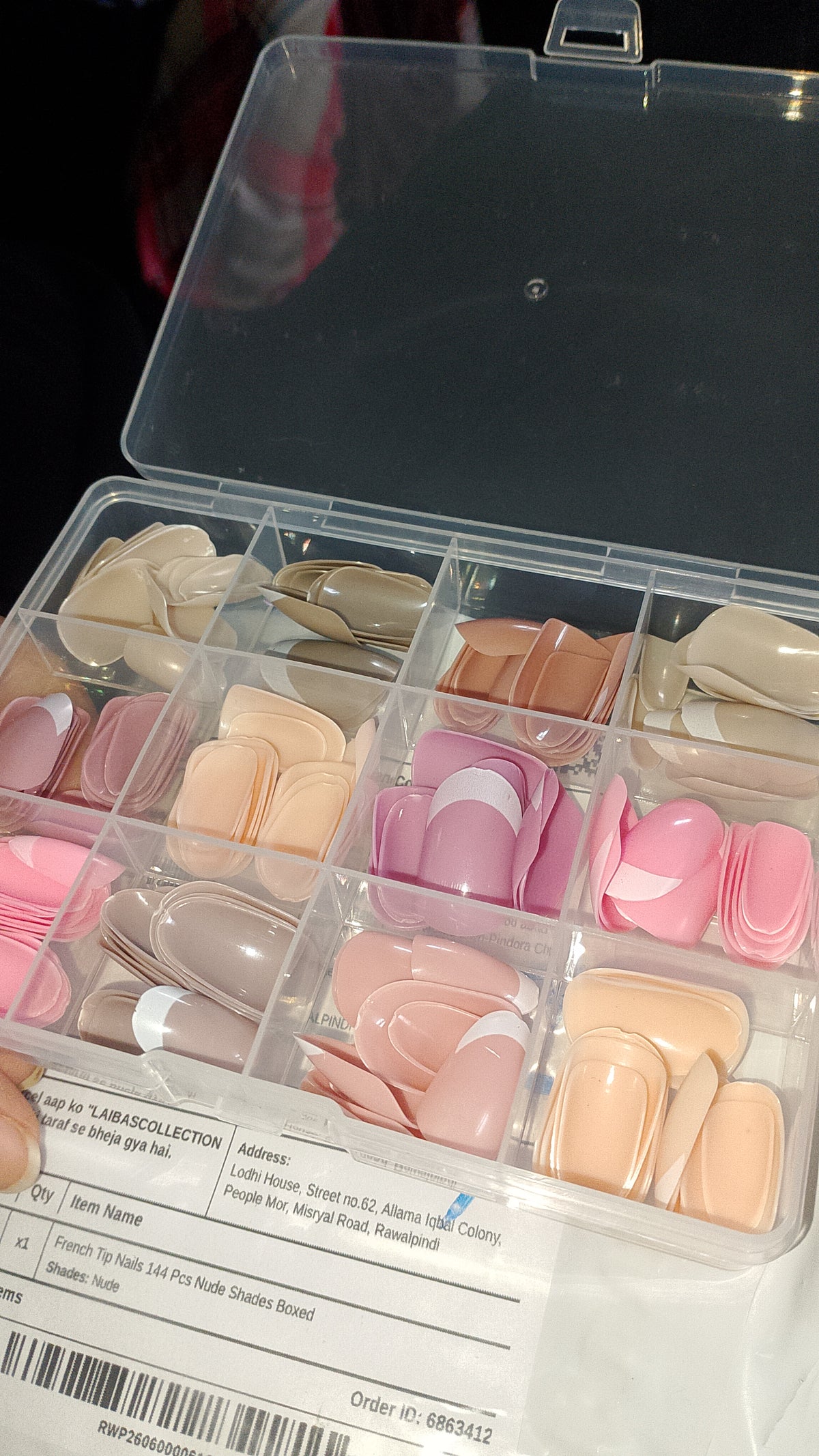 French Tip Nails 144 Pcs Nude Shades Boxed